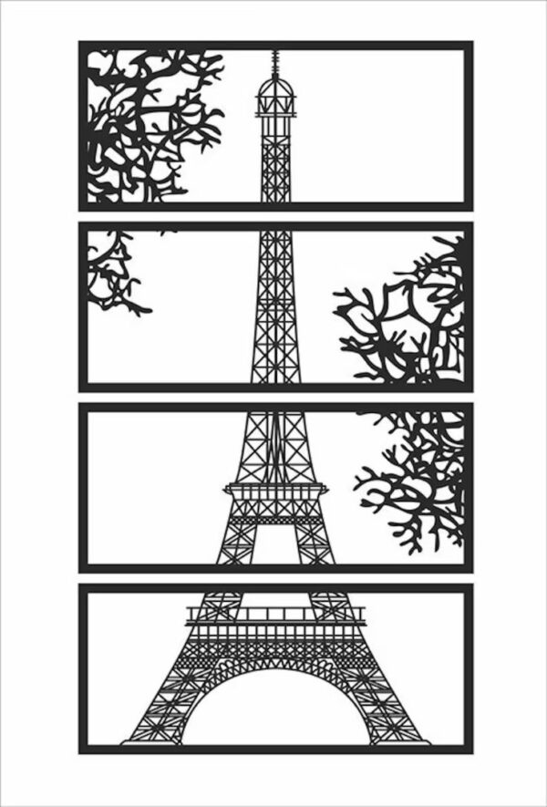 Wooden Eiffel Tower Wall Decor - Image 4