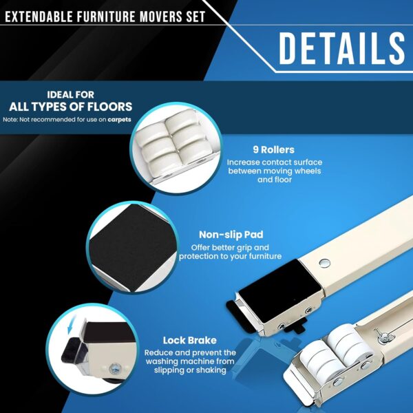 Extendable Fridge Mover 2PC - Image 2
