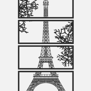 Wooden Eiffel Tower Wall Decor