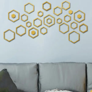 Acrylic Rings 6 Corner Wall Decor