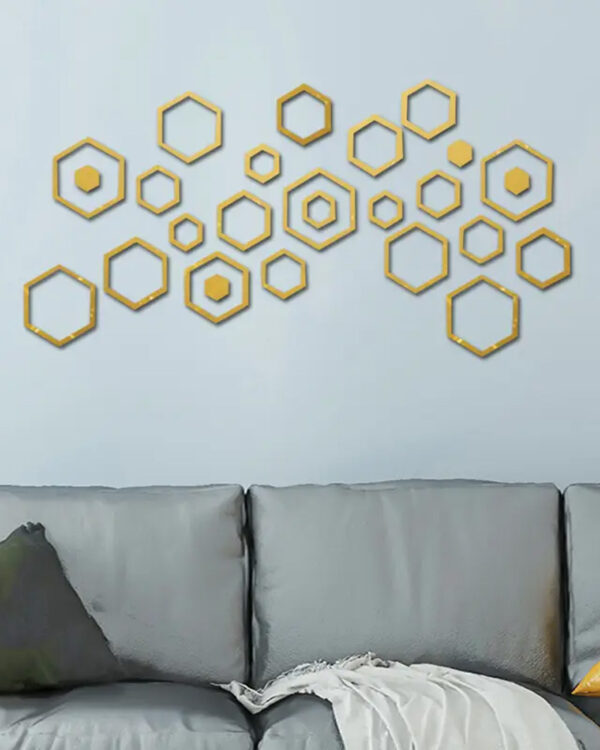 Acrylic Rings 6 Corner Wall Decor