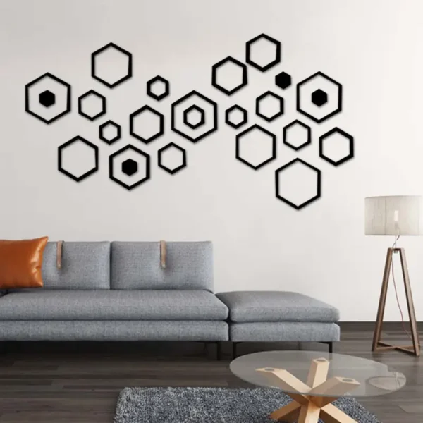 Acrylic Rings 6 Corner Wall Decor - Image 5